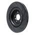 633-20035L by DYNAMIC FRICTION COMPANY - Brake Rotor - Drilled and Slotted - Black