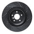 633-20035L by DYNAMIC FRICTION COMPANY - Brake Rotor - Drilled and Slotted - Black