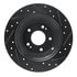 633-21029L by DYNAMIC FRICTION COMPANY - Brake Rotor - Drilled and Slotted - Black