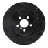 633-31106L by DYNAMIC FRICTION COMPANY - Brake Rotor - Drilled and Slotted - Black