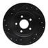 633-31136R by DYNAMIC FRICTION COMPANY - Brake Rotor - Drilled and Slotted - Black