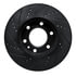 633-40043R by DYNAMIC FRICTION COMPANY - Brake Rotor - Drilled and Slotted - Black