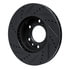 633-40043R by DYNAMIC FRICTION COMPANY - Brake Rotor - Drilled and Slotted - Black