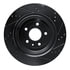 633-47047L by DYNAMIC FRICTION COMPANY - Brake Rotor - Drilled and Slotted - Black