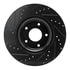 633-52016R by DYNAMIC FRICTION COMPANY - Brake Rotor - Drilled and Slotted - Black