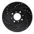 633-59038R by DYNAMIC FRICTION COMPANY - Brake Rotor - Drilled and Slotted - Black