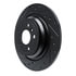 633-63143L by DYNAMIC FRICTION COMPANY - Brake Rotor - Drilled and Slotted - Black