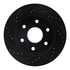 633-67091R by DYNAMIC FRICTION COMPANY - Brake Rotor - Drilled and Slotted - Black