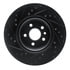 63320038R by DYNAMIC FRICTION COMPANY - Brake Rotor - Drilled and Slotted - Black