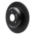 63321041L by DYNAMIC FRICTION COMPANY - Brake Rotor - Drilled and Slotted - Black