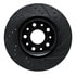 63342039L by DYNAMIC FRICTION COMPANY - Brake Rotor - Drilled and Slotted - Black