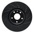 63347050L by DYNAMIC FRICTION COMPANY - Brake Rotor - Drilled and Slotted - Black