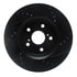 63376153L by DYNAMIC FRICTION COMPANY - Brake Rotor - Drilled and Slotted - Black