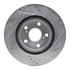 631-10006L by DYNAMIC FRICTION COMPANY - Brake Rotor - Drilled and Slotted - Silver