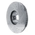 631-31166D by DYNAMIC FRICTION COMPANY - Brake Rotor - Drilled and Slotted - Silver