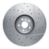 631-31166D by DYNAMIC FRICTION COMPANY - Brake Rotor - Drilled and Slotted - Silver