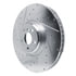 631-31166D by DYNAMIC FRICTION COMPANY - Brake Rotor - Drilled and Slotted - Silver