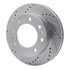 631-48092L by DYNAMIC FRICTION COMPANY - Brake Rotor - Drilled and Slotted - Silver