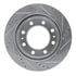 631-48092L by DYNAMIC FRICTION COMPANY - Brake Rotor - Drilled and Slotted - Silver