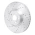 631-63180L by DYNAMIC FRICTION COMPANY - Brake Rotor - Drilled and Slotted - Silver