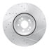 631-63180L by DYNAMIC FRICTION COMPANY - Brake Rotor - Drilled and Slotted - Silver