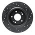 633-03060L by DYNAMIC FRICTION COMPANY - Brake Rotor - Drilled and Slotted - Black