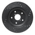 633-13046L by DYNAMIC FRICTION COMPANY - Brake Rotor - Drilled and Slotted - Black