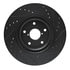 633-13049L by DYNAMIC FRICTION COMPANY - Brake Rotor - Drilled and Slotted - Black