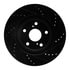 633-58035L by DYNAMIC FRICTION COMPANY - Brake Rotor - Drilled and Slotted - Black