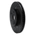 633-58035L by DYNAMIC FRICTION COMPANY - Brake Rotor - Drilled and Slotted - Black