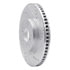 631-02023R by DYNAMIC FRICTION COMPANY - Brake Rotor - Drilled and Slotted - Silver