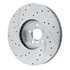 631-31134D by DYNAMIC FRICTION COMPANY - Brake Rotor - Drilled and Slotted - Silver