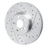 631-31134D by DYNAMIC FRICTION COMPANY - Brake Rotor - Drilled and Slotted - Silver