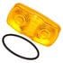 SIG 9006A by FREIGHTLINER - Marker Light Lens - Oval, Yellow, Acrylic, Snap - Fit