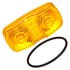 SIG 9006A by FREIGHTLINER - Marker Light Lens - Oval, Yellow, Acrylic, Snap - Fit