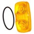 SIG 9006A by FREIGHTLINER - Marker Light Lens - Oval, Yellow, Acrylic, Snap - Fit