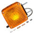 SIG 4805AAY115 by FREIGHTLINER - Turn Signal Light - Stat, Dual Face, Vertical Mount, Incan., Yellow Square