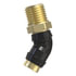 23-14395-009 by FREIGHTLINER - Air Brake Air Line Fitting - Glass Fiber Reinforced with Nylon, Elbow, 45 deg, Push-to-Connect, 0.50 MPT to 0.50 NT