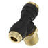 23-14397-007 by FREIGHTLINER - Air Brake Air Line Fitting - Glass Fiber Reinforced with Nylon, Tee, Brass, Push-to-Connect, 0.50 MPT, 0.38NT, 0.50NT