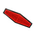 TL98034R by FREIGHTLINER - Hexagon, Red, Reflector, Chrome ABS Adhesive