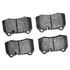 1551-1133-09 by DYNAMIC FRICTION COMPANY - 5000 Advanced Brake Pads - Low Metallic and Hardware Kit