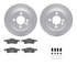 4512-32025 by DYNAMIC FRICTION COMPANY - GEOSPEC Coated Rotors with 5000 Brake Pads - Ceramic and Hardware