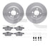 4512-32026 by DYNAMIC FRICTION COMPANY - GEOSPEC Coated Rotors with 5000 Brake Pads - Ceramic and Hardware