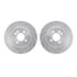 7002-32000 by DYNAMIC FRICTION COMPANY - Brake Rotors - Drilled & Slotted - Silver