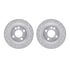 7002-32015 by DYNAMIC FRICTION COMPANY - Brake Rotors - Drilled & Slotted - Silver