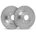 7002-32015 by DYNAMIC FRICTION COMPANY - Brake Rotors - Drilled & Slotted - Silver