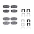 7512-03074 by DYNAMIC FRICTION COMPANY - Rotors-Drilled & Slotted-Silver w/ 5000 Advanced Brake Pads Incl Hdw
