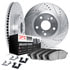 7512-03074 by DYNAMIC FRICTION COMPANY - Rotors-Drilled & Slotted-Silver w/ 5000 Advanced Brake Pads Incl Hdw
