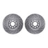 7502-74026 by DYNAMIC FRICTION COMPANY - Brake Rotor - Drilled & Slotted - Silver with 5000 Brake Pads - Ceramic