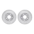 7502-80040 by DYNAMIC FRICTION COMPANY - Rotors-Drilled and Slotted-Silver with 5000 Advanced Brake Pads